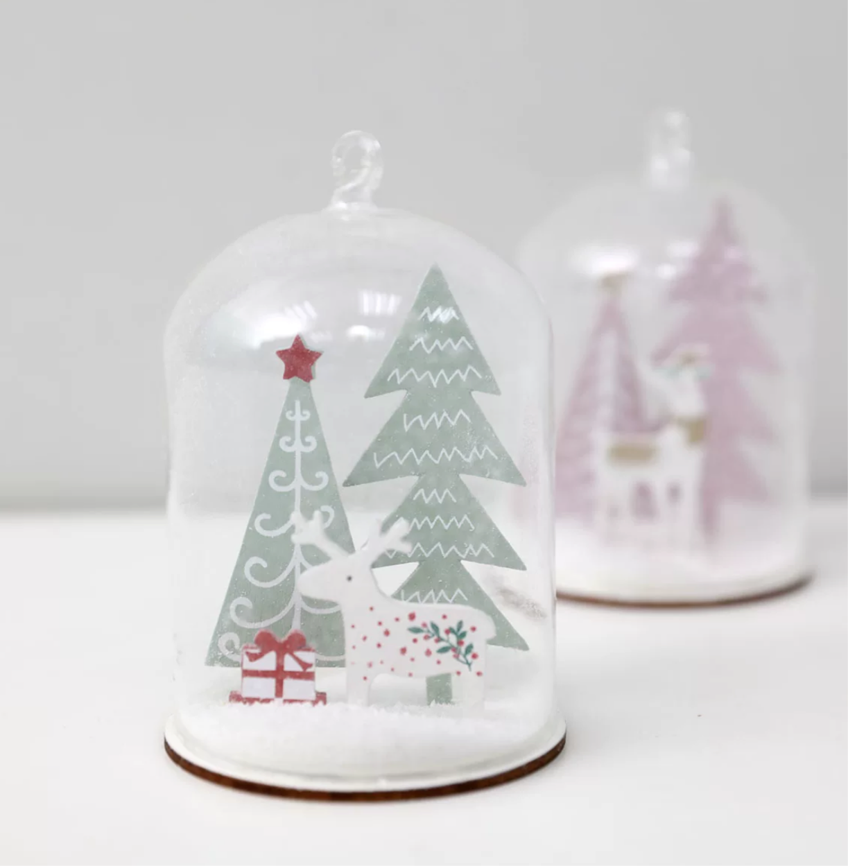 Reindeer Snowglobe Tree Ornaments