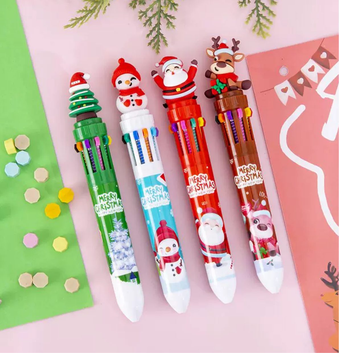 Set of 4 Christmas pens