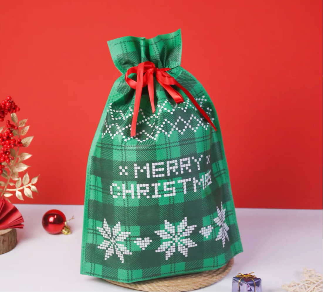 Reusable Christmas Wrapping Bags - set of 6