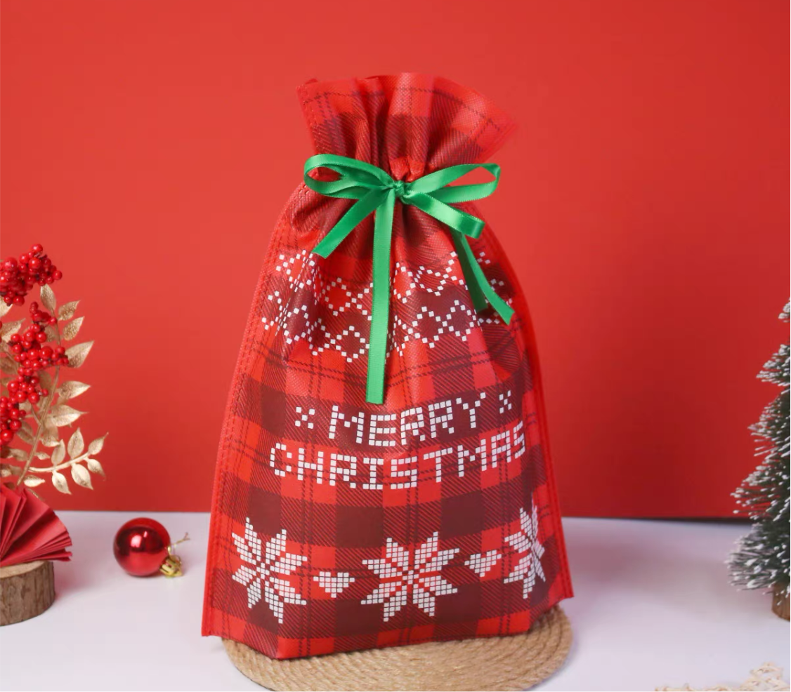 Reusable Christmas Wrapping Bags - set of 6