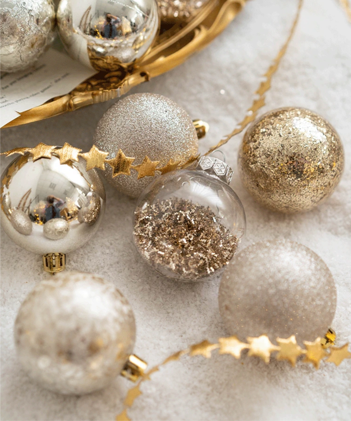 Gold Sparkly Baubles