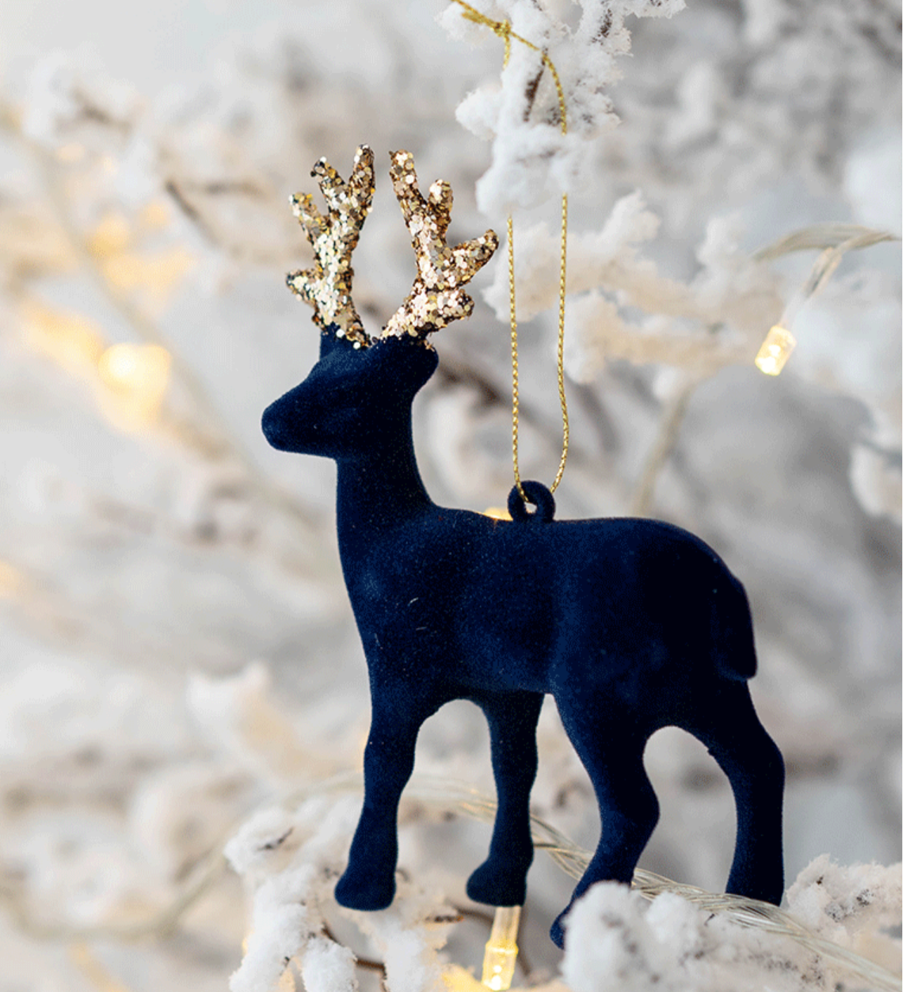 Elegant Reindeer Tree Ornaments