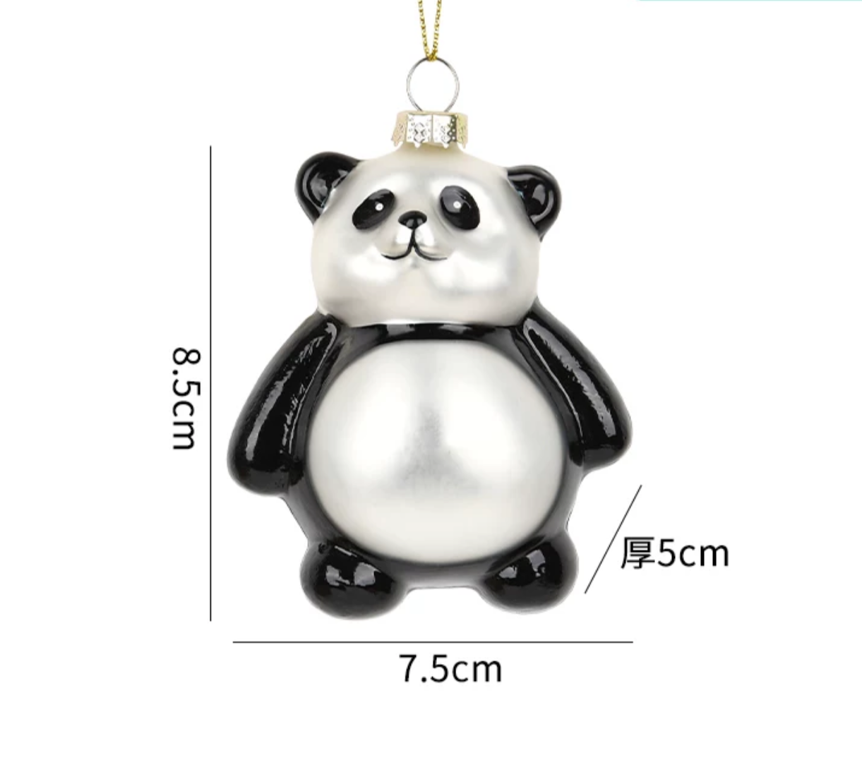 Christmas Panda Tree Ornament
