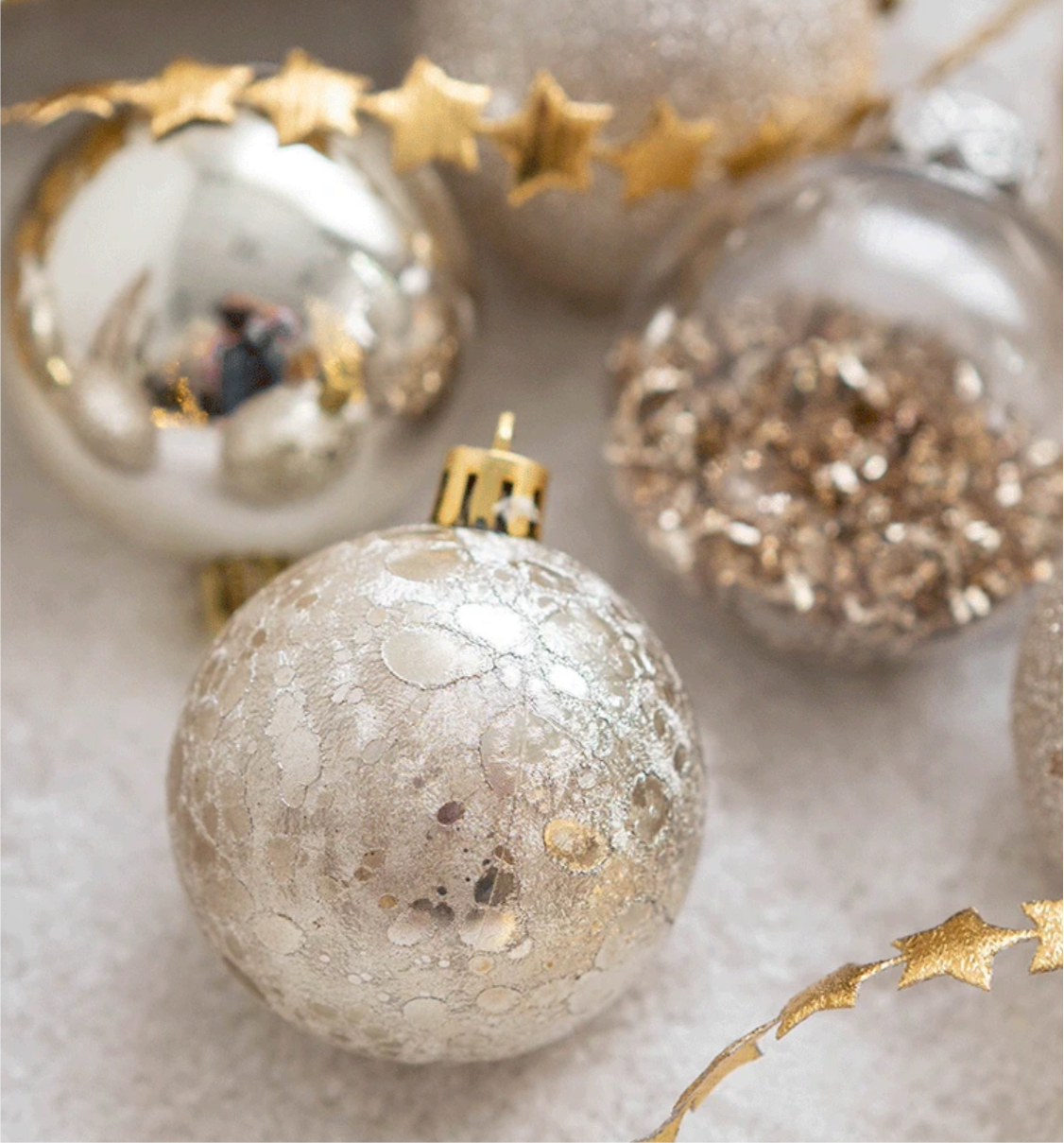 Gold Sparkly Baubles