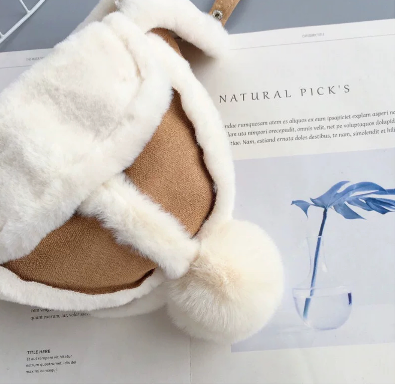 Kids Sheepskin Style Wooly Hat