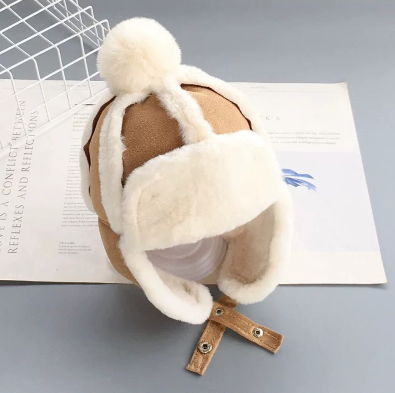 Kids Sheepskin Style Wooly Hat