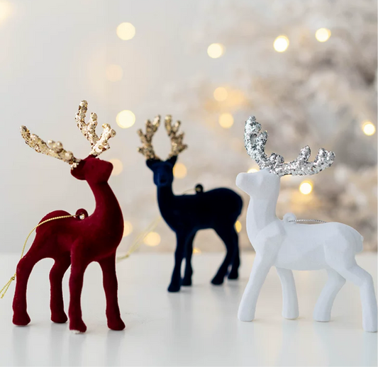 Elegant Reindeer Tree Ornaments